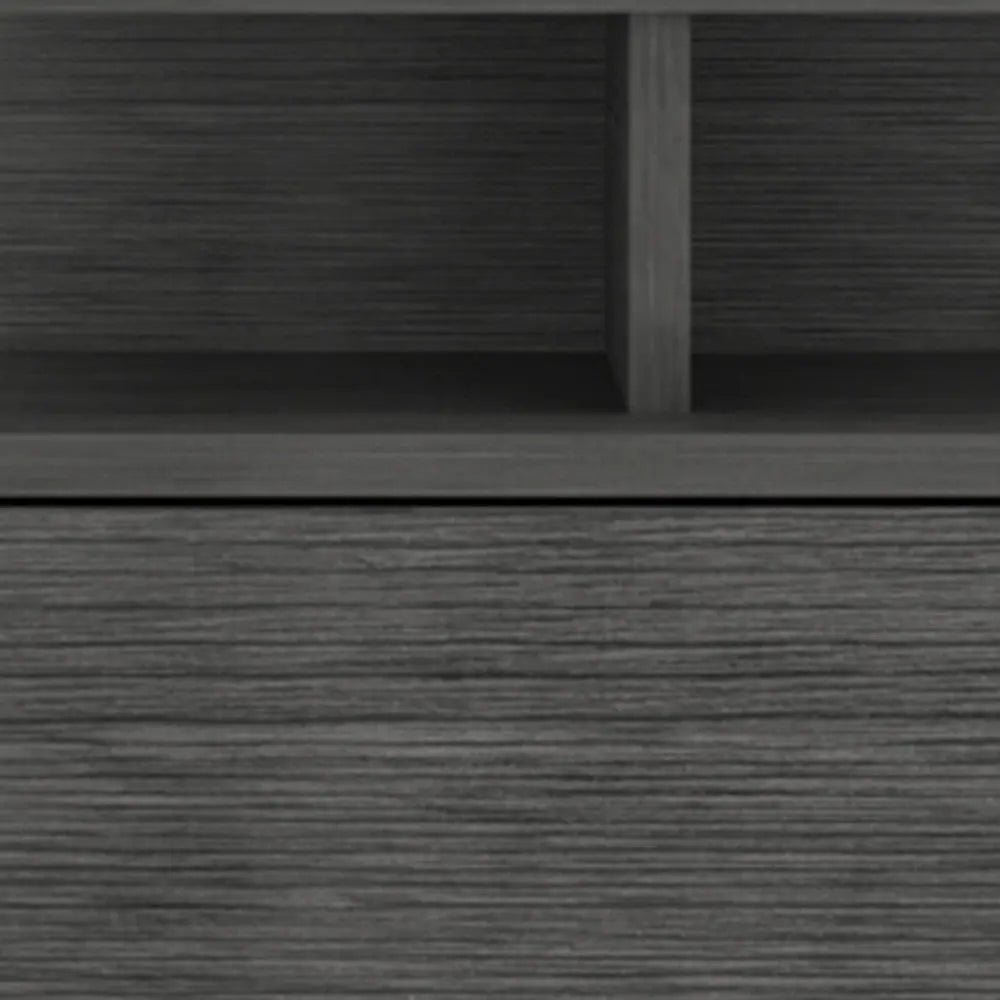13" Dark Gray Wood One Drawer Floating Nightstand Homeroots Bed & Bath