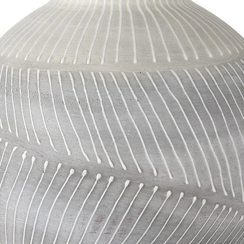 13" Gray And White Ombre Ceramic Round Table Vase Homeroots Home Decor