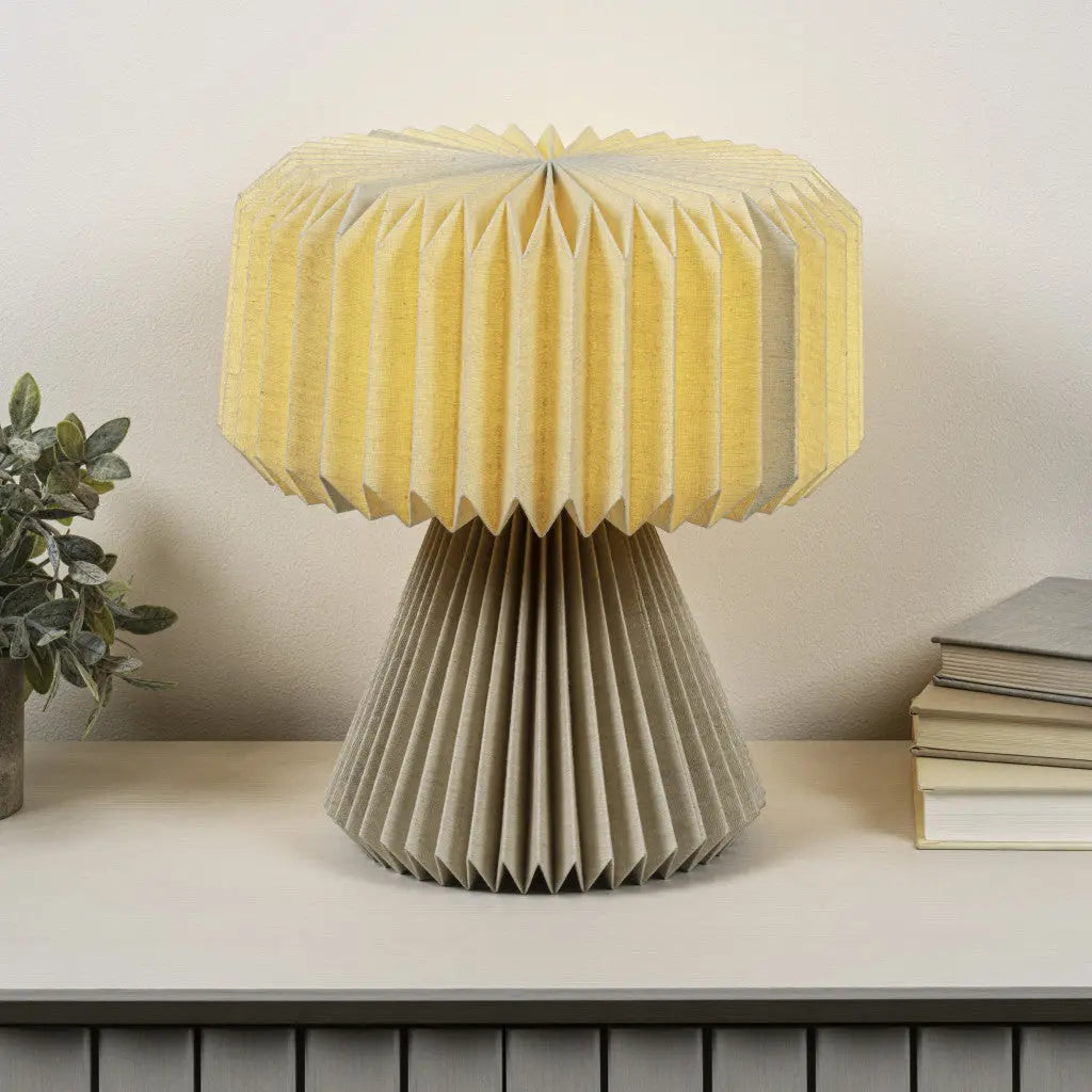 13" Natural Geometric Bedside Lamp With Cylinder Shade Homeroots Lighting