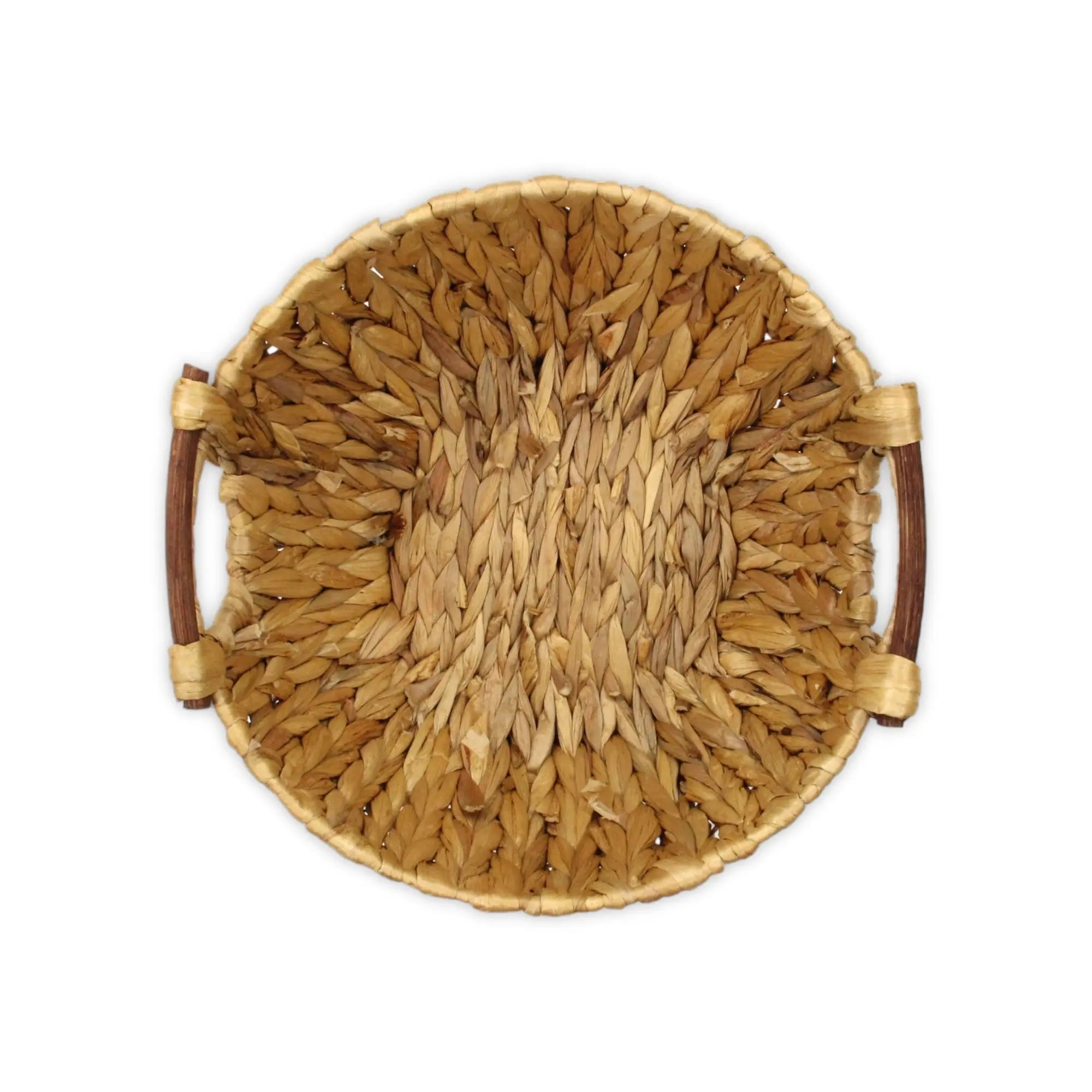 13" Natural Woven Water Hyacinth Basket Homeroots Office