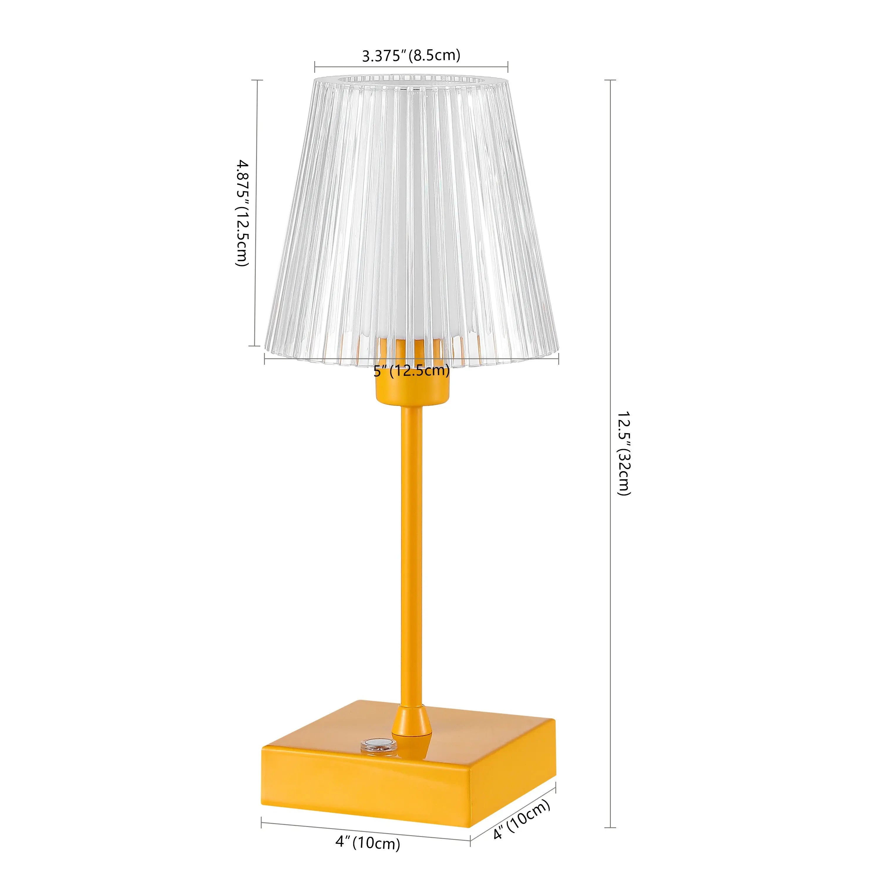 13" Orange USB Table Lamp With Empire Shade Homeroots Lighting