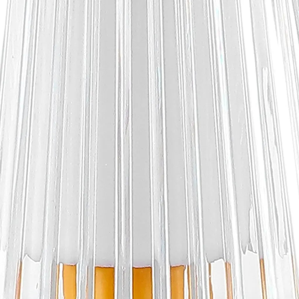 13" Orange USB Table Lamp With Empire Shade Homeroots Lighting