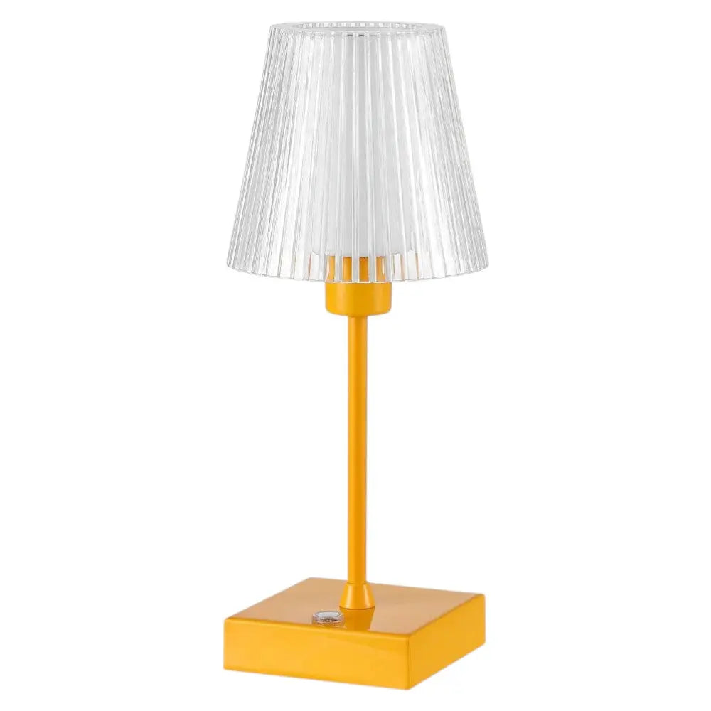 13" Orange USB Table Lamp With Empire Shade Homeroots Lighting