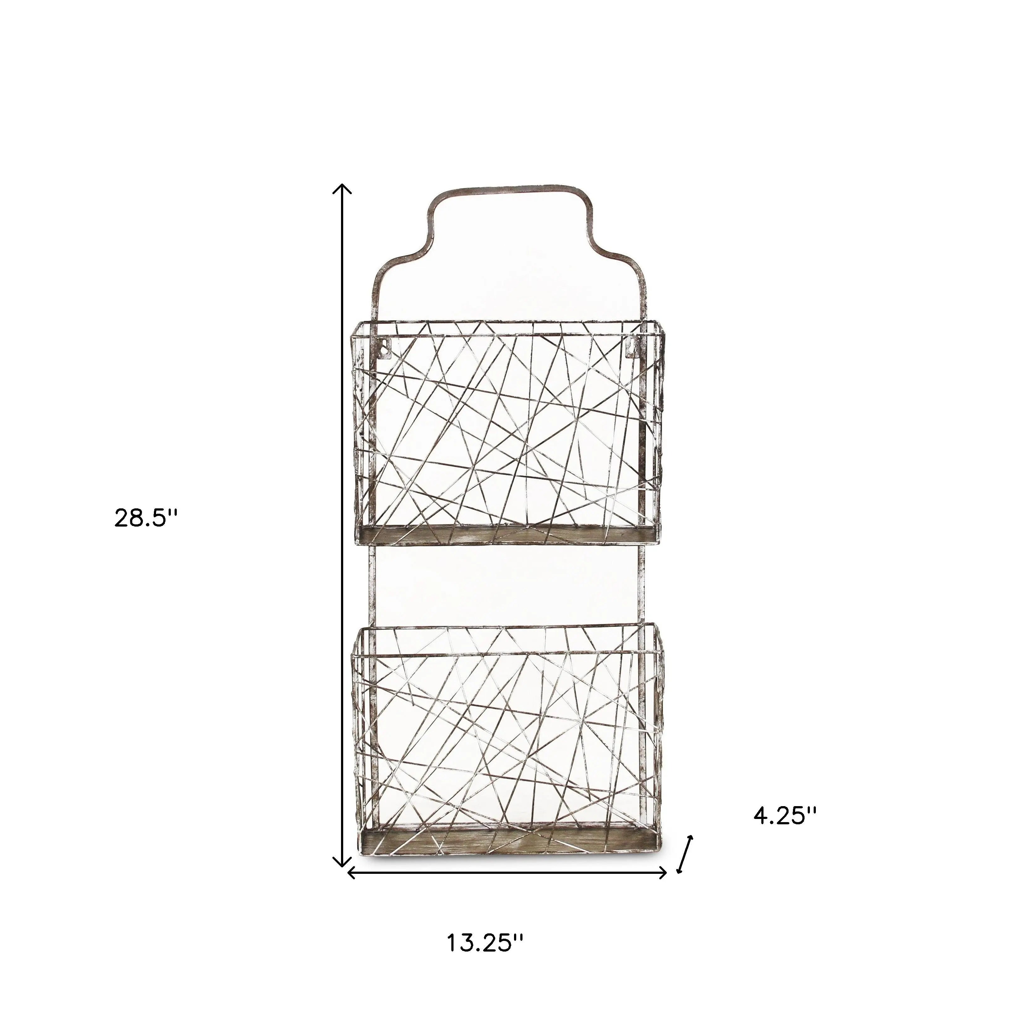 13" Silver Multi-Tier Metal Additional Accessory Homeroots Office