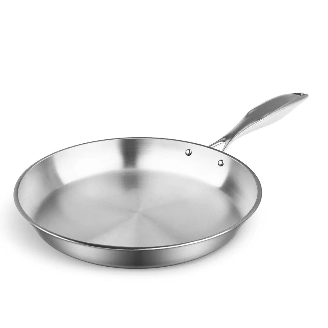 13" Silver Stainless Steel Frying Pan Homeroots Kitchen & Dining