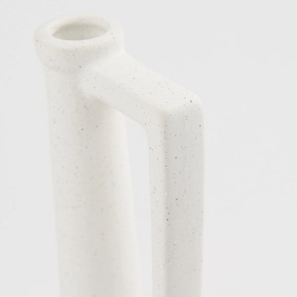 13" White Ceramic Table Vase Homeroots Home Decor