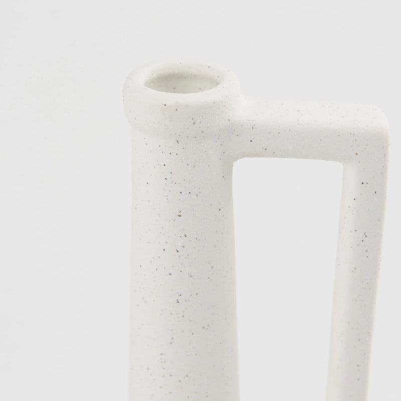 13" White Ceramic Table Vase Homeroots Home Decor
