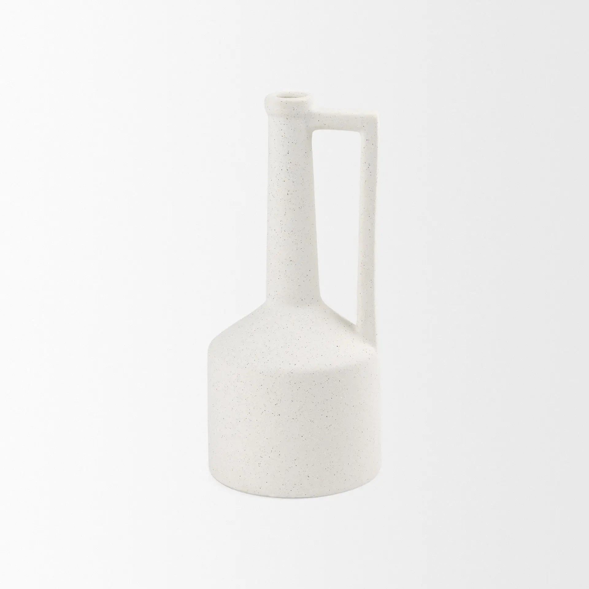 13" White Ceramic Table Vase Homeroots Home Decor