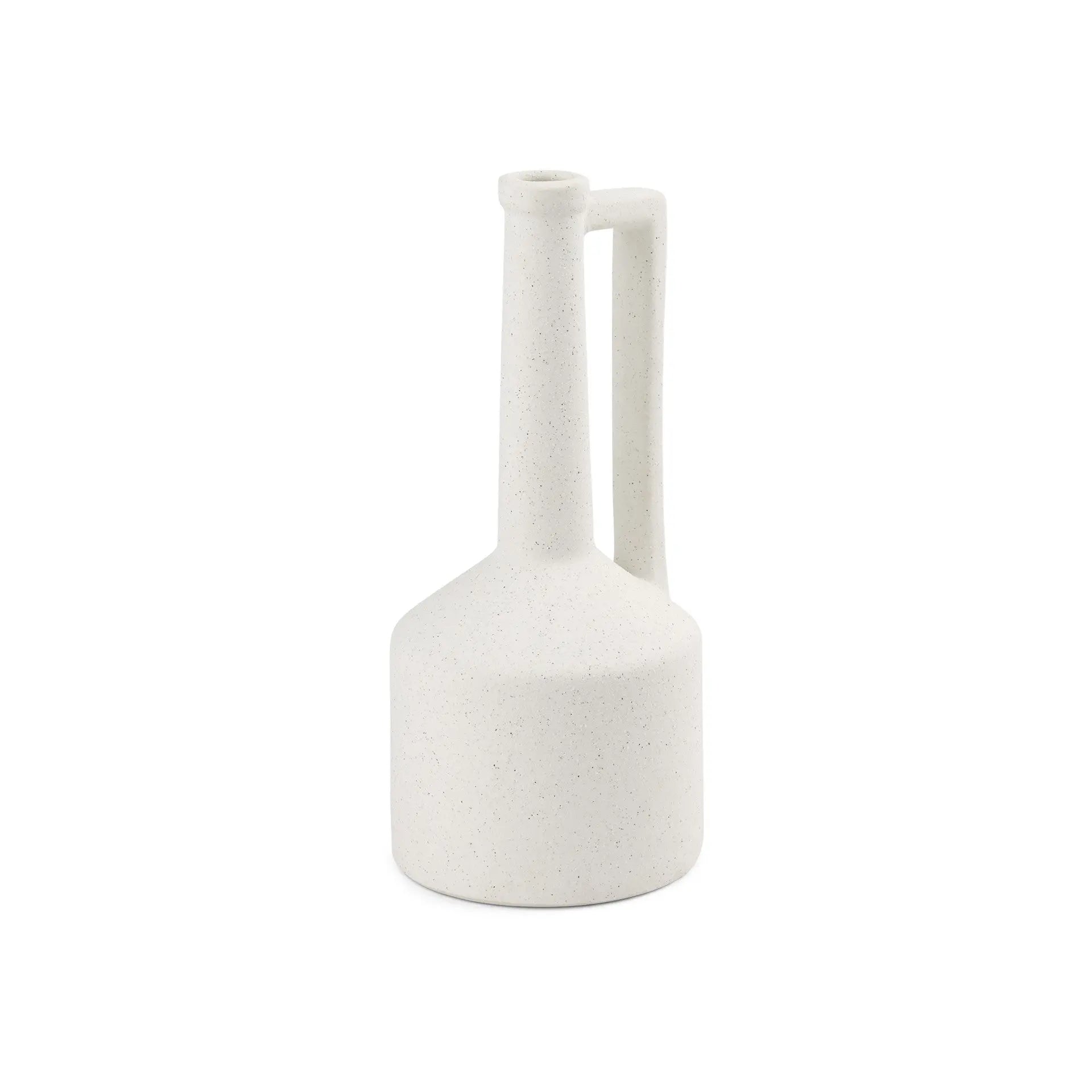 13" White Ceramic Table Vase Homeroots Home Decor