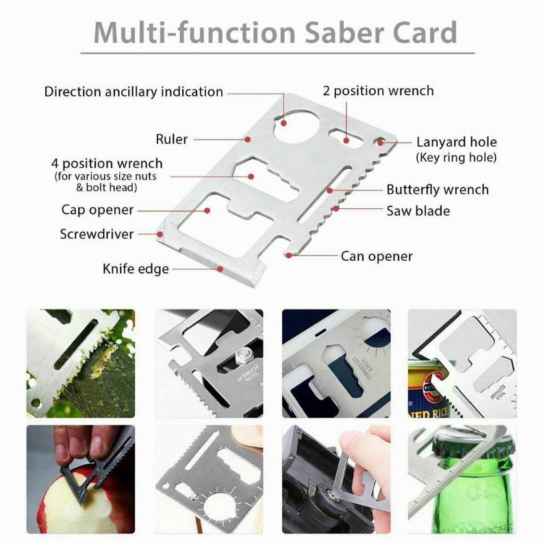 14 in 1 Outdoor Emergency Survival Gear Kit Camping Tactical Tools SOS EDC Case Vista Shops