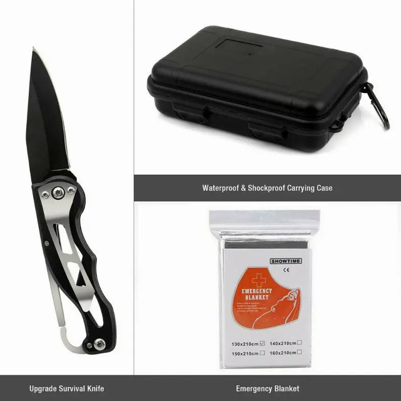 14 in 1 Outdoor Emergency Survival Gear Kit Camping Tactical Tools SOS EDC Case Vista Shops