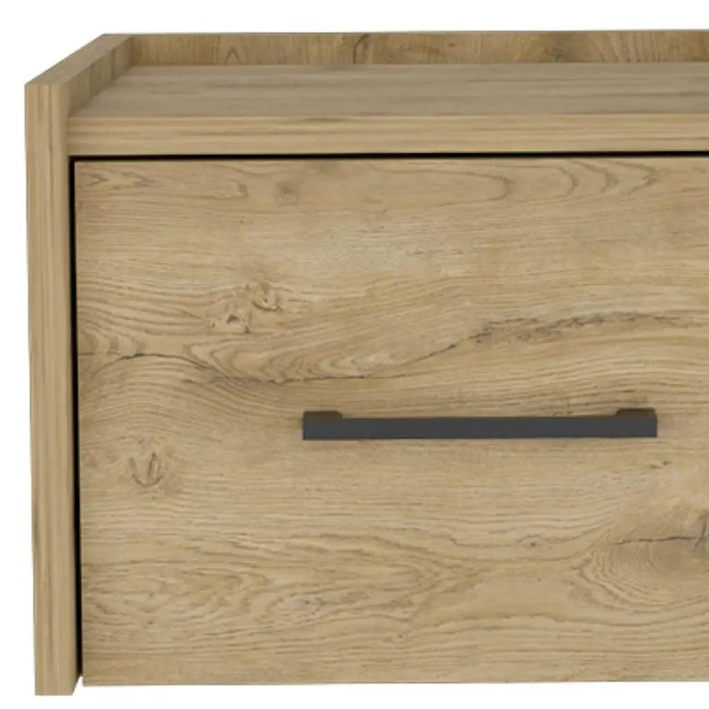 14" Beige Wood Nightstand Homeroots Bed & Bath