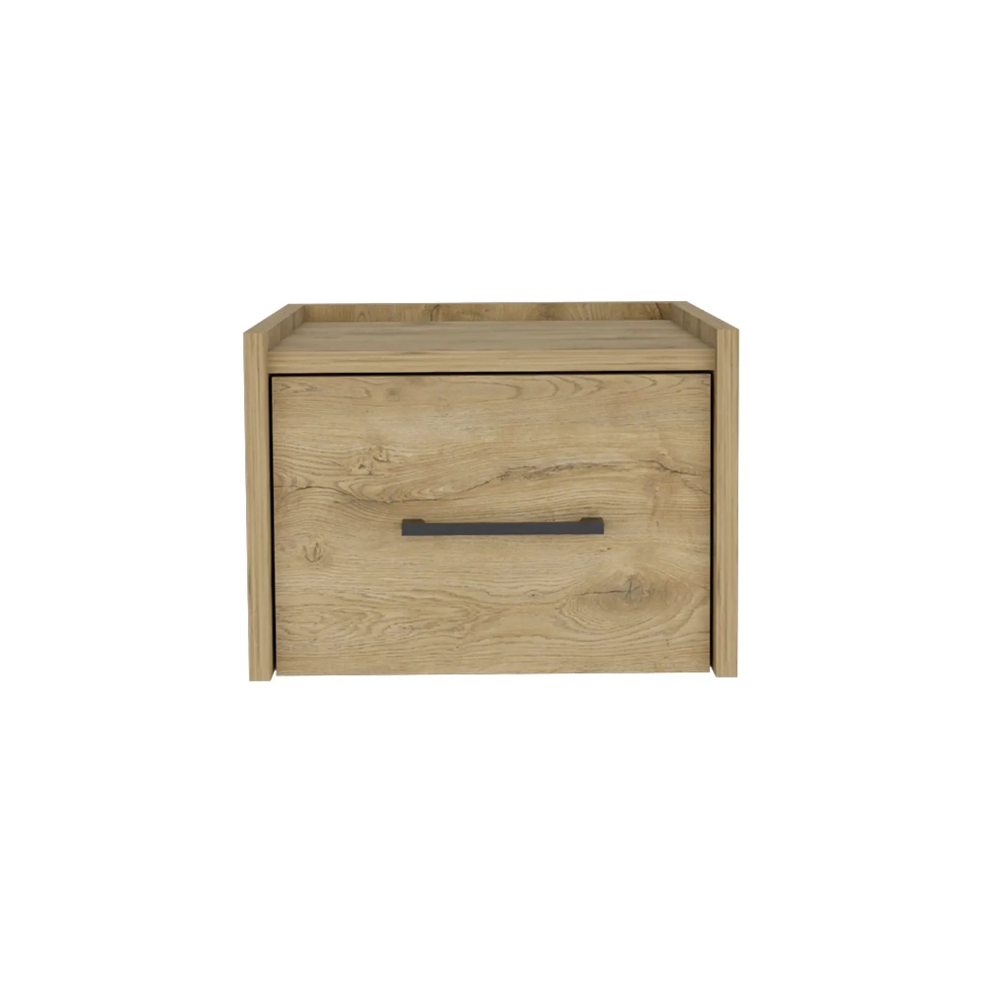 14" Beige Wood Nightstand Homeroots Bed & Bath