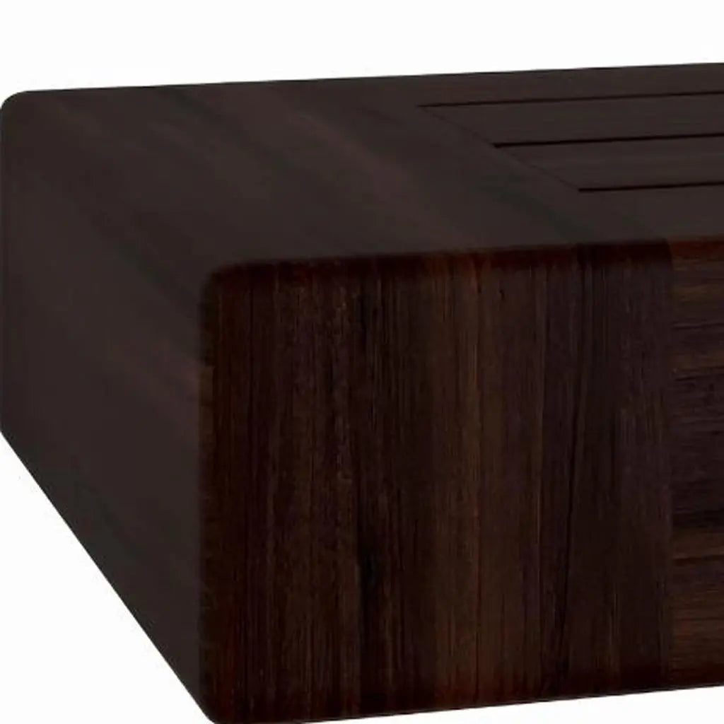 14" Brown Wood Wall Mounted Bathroom Shelves Homeroots Organization