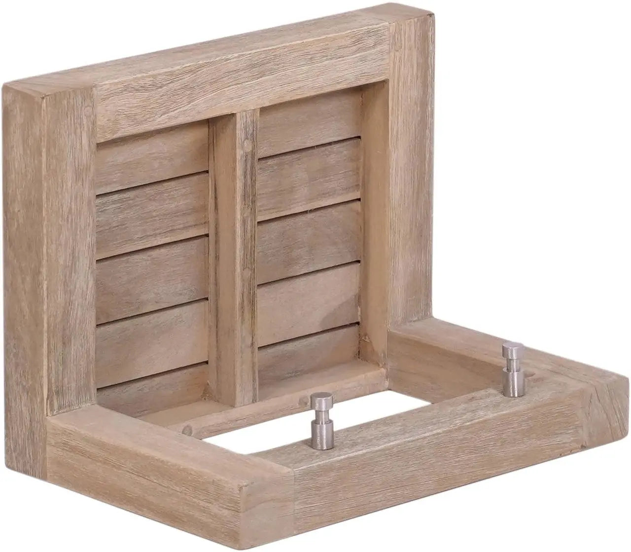 14" Brown Wood Wall Mounted Bathroom Shelves Homeroots Organization