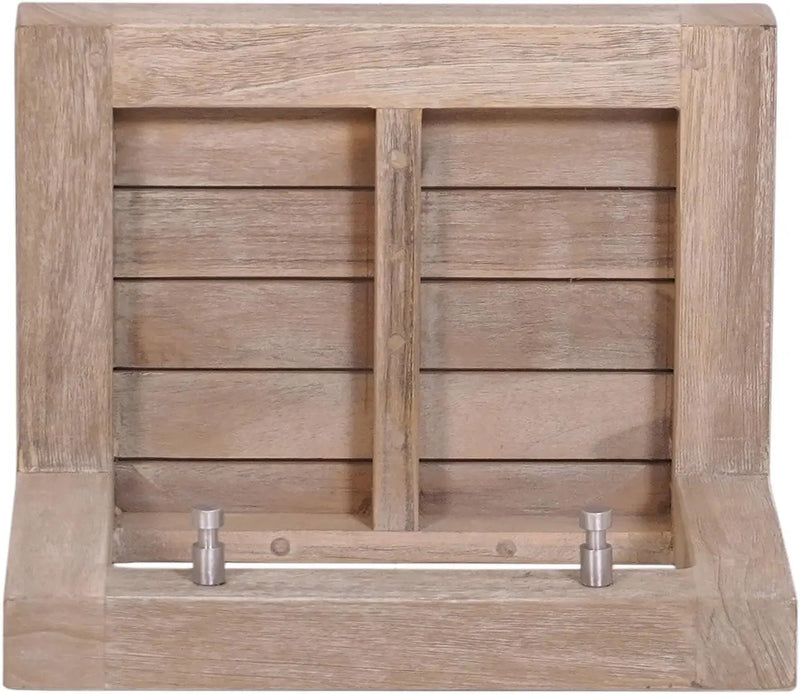 14" Brown Wood Wall Mounted Bathroom Shelves Homeroots Organization