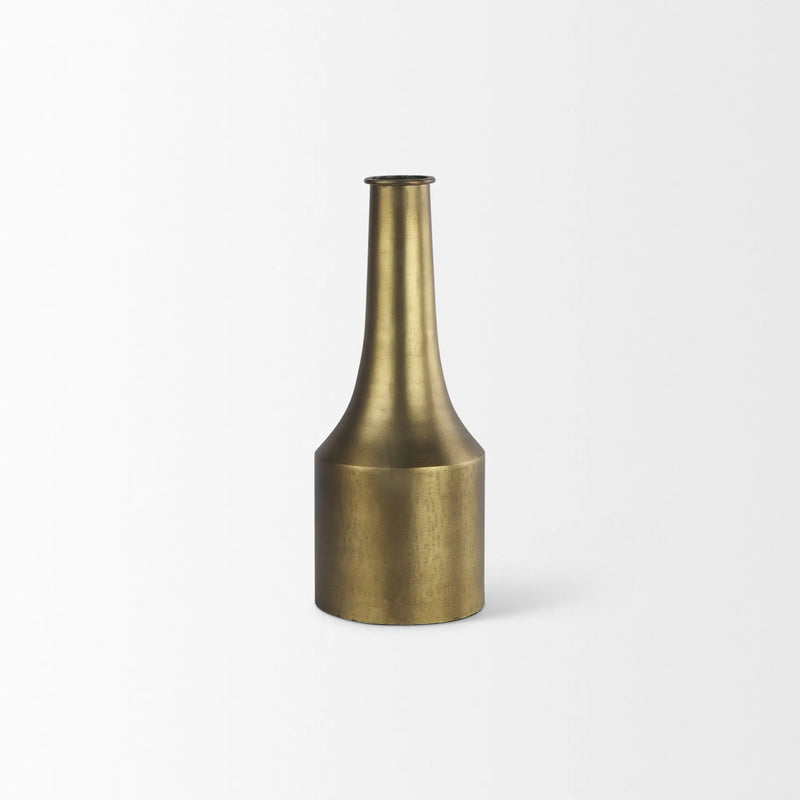 14" Gold Metal Table Vase Homeroots Home Decor