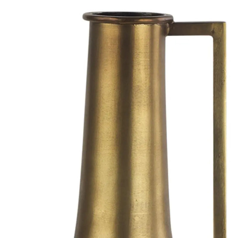 14" Gold Metal Table Vase Homeroots Home Decor