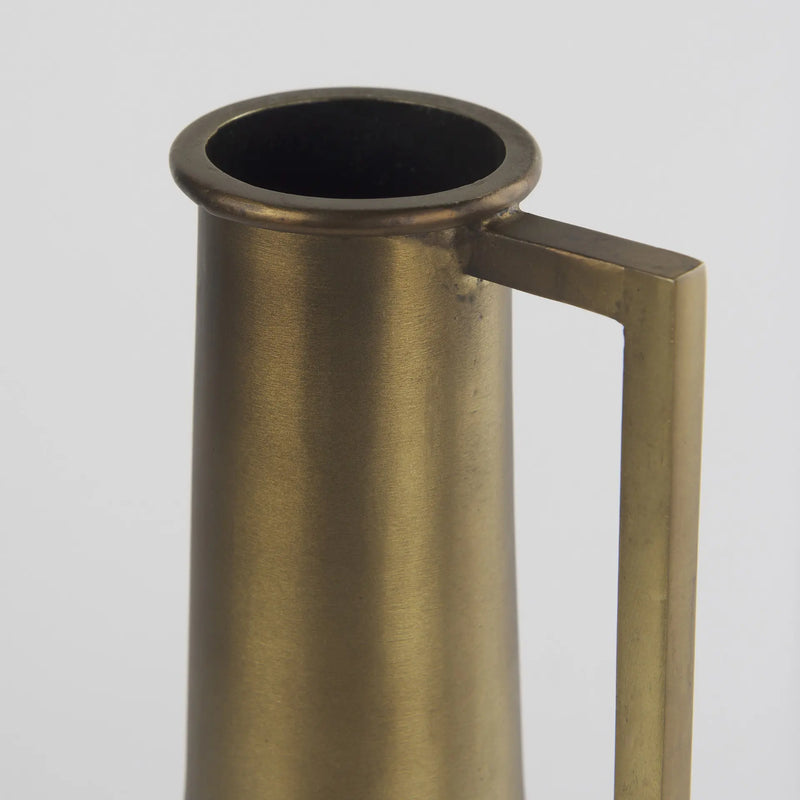 14" Gold Metal Table Vase Homeroots Home Decor