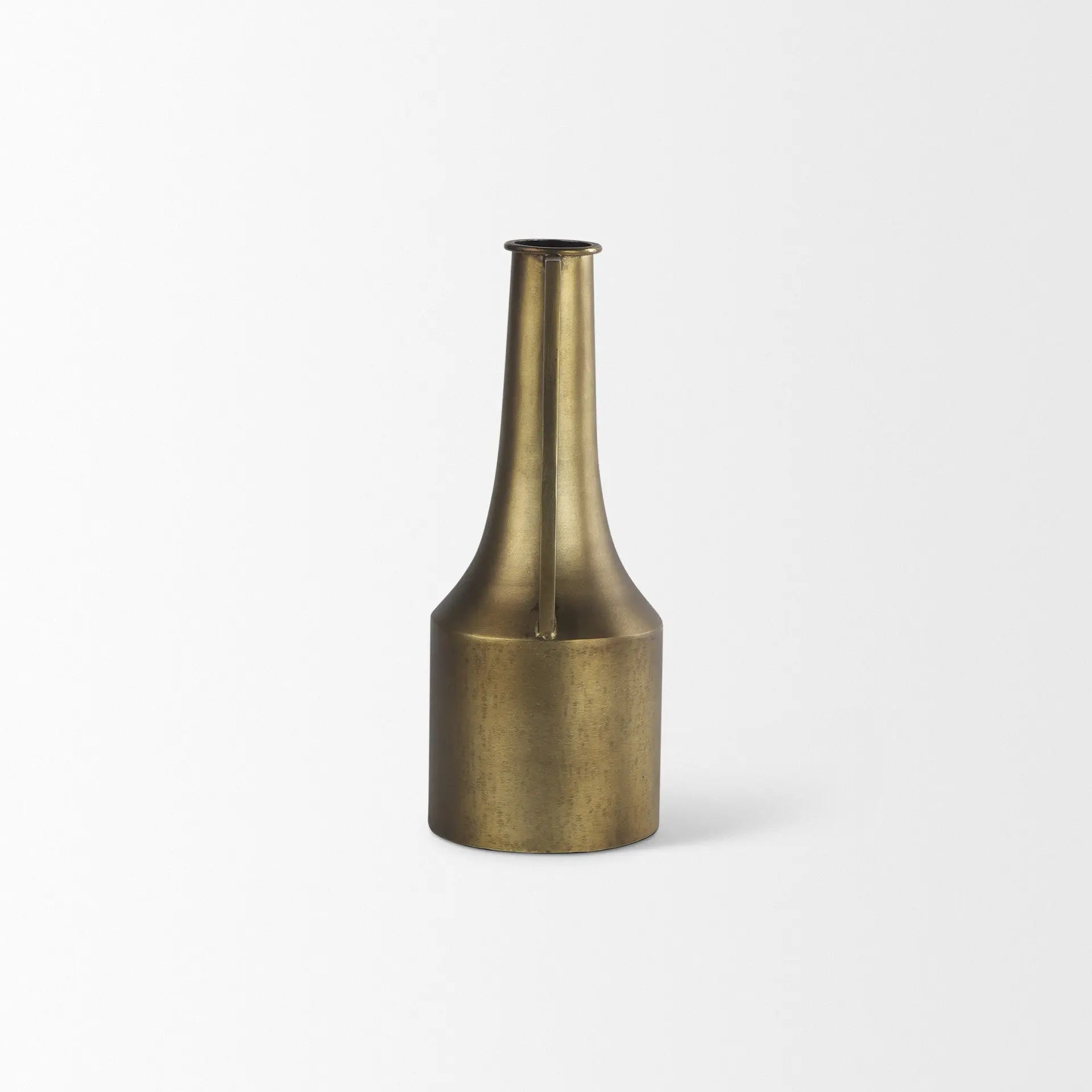 14" Gold Metal Table Vase Homeroots Home Decor