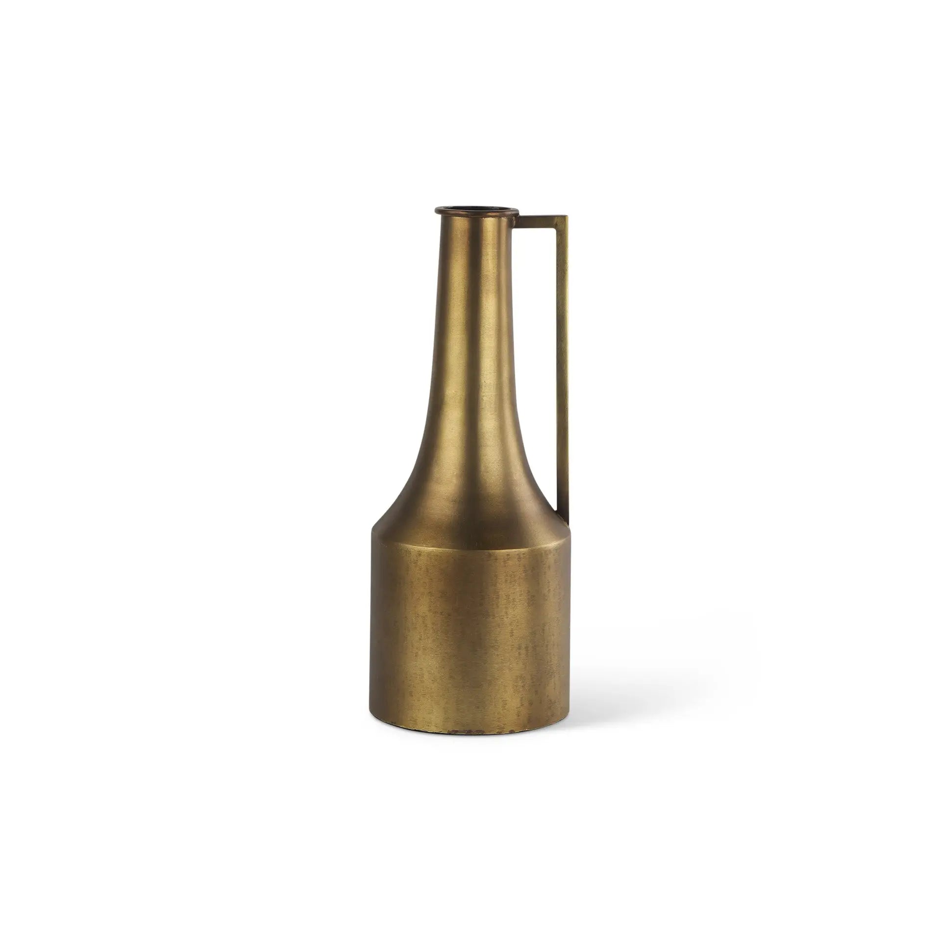 14" Gold Metal Table Vase Homeroots Home Decor