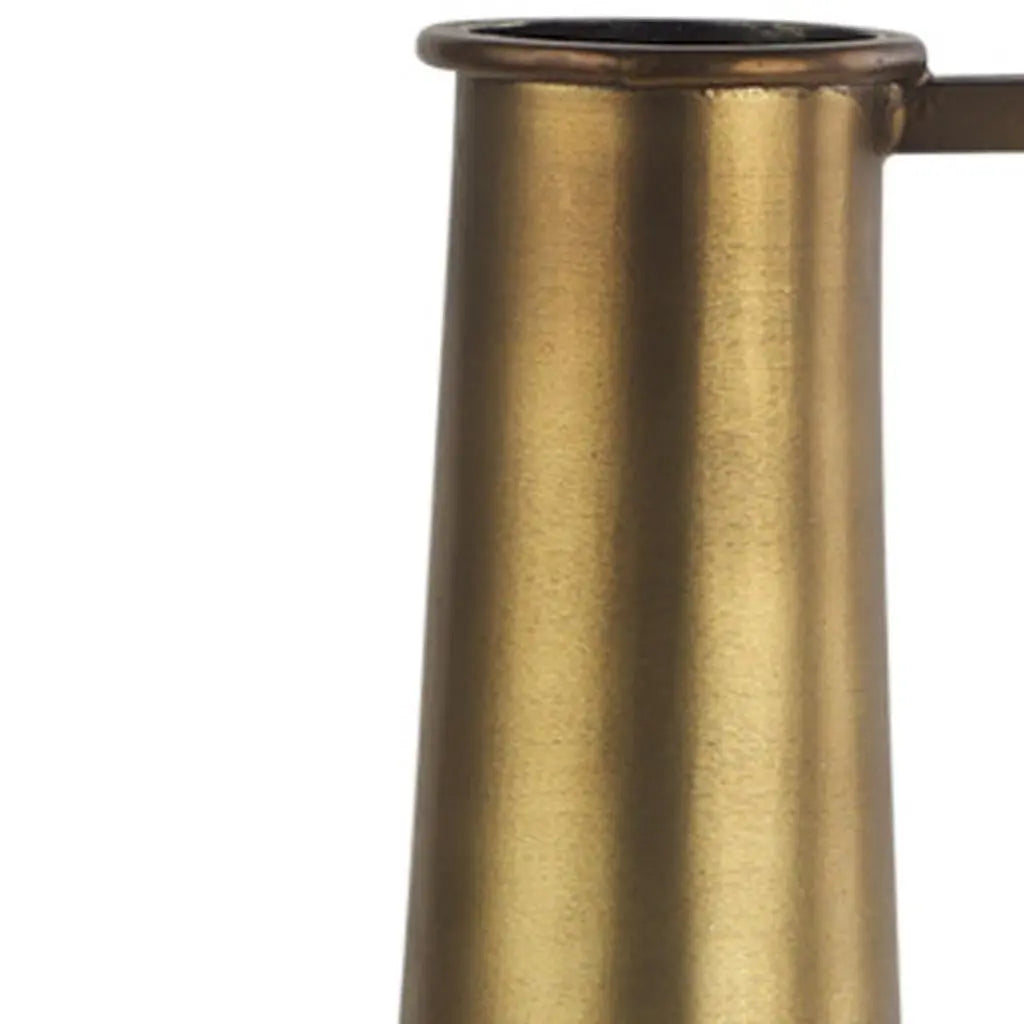 14" Gold Metal Table Vase Homeroots Home Decor