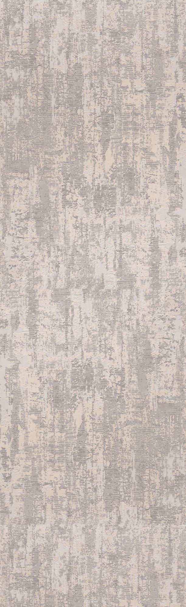 14' Gray And Ivory Abstract Runner Rug Homeroots Home Decor