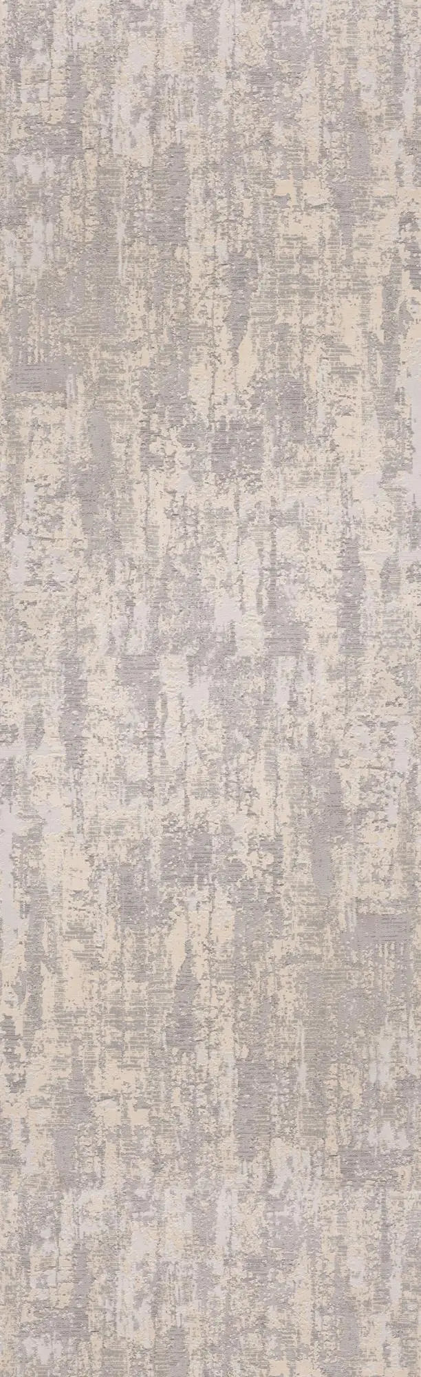 14' Gray And Ivory Abstract Runner Rug Homeroots Home Decor