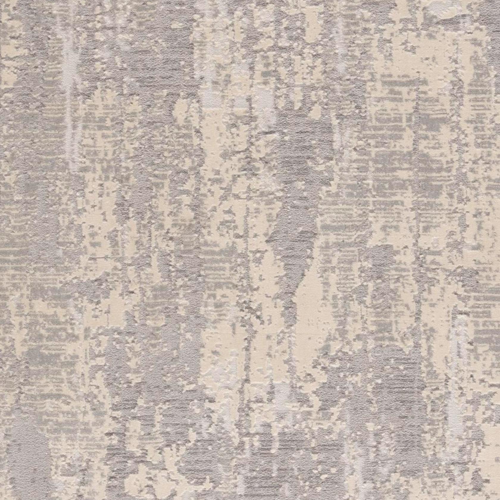 14' Gray And Ivory Abstract Runner Rug Homeroots Home Decor