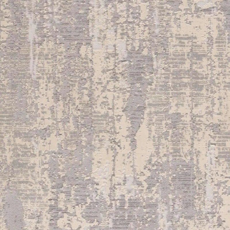 14' Gray And Ivory Abstract Runner Rug Homeroots Home Decor