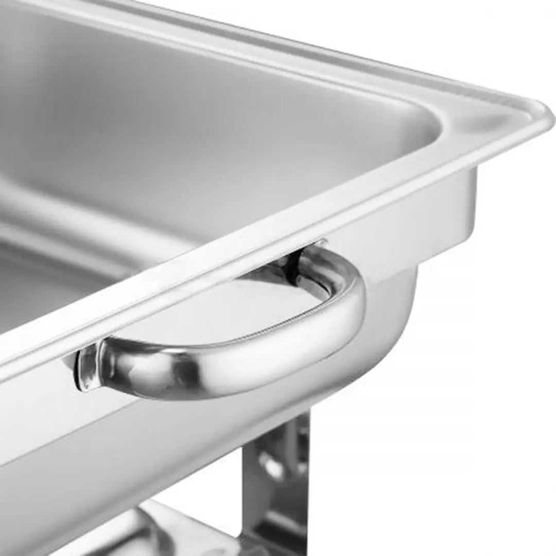 14" Silver Stainless Steel Chafing Dish With Stand Homeroots Kitchen & Dining