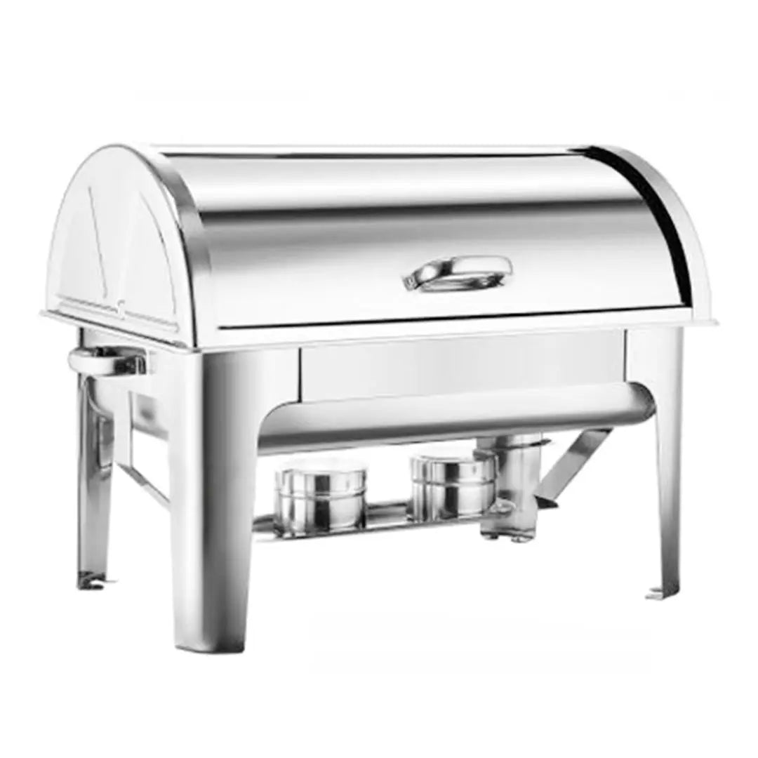 14" Silver Stainless Steel Chafing Dish With Stand Homeroots Kitchen & Dining