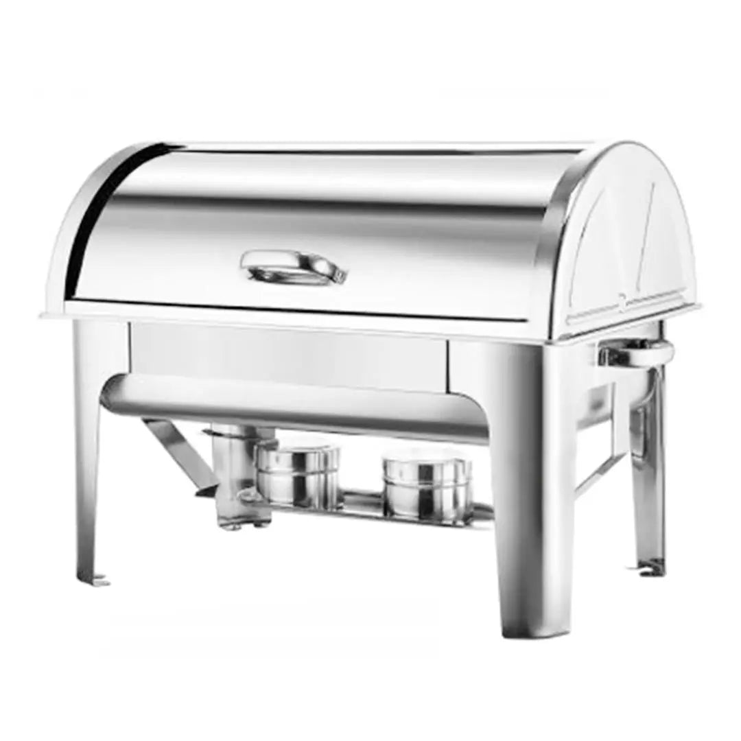 14" Silver Stainless Steel Chafing Dish With Stand Homeroots Kitchen & Dining