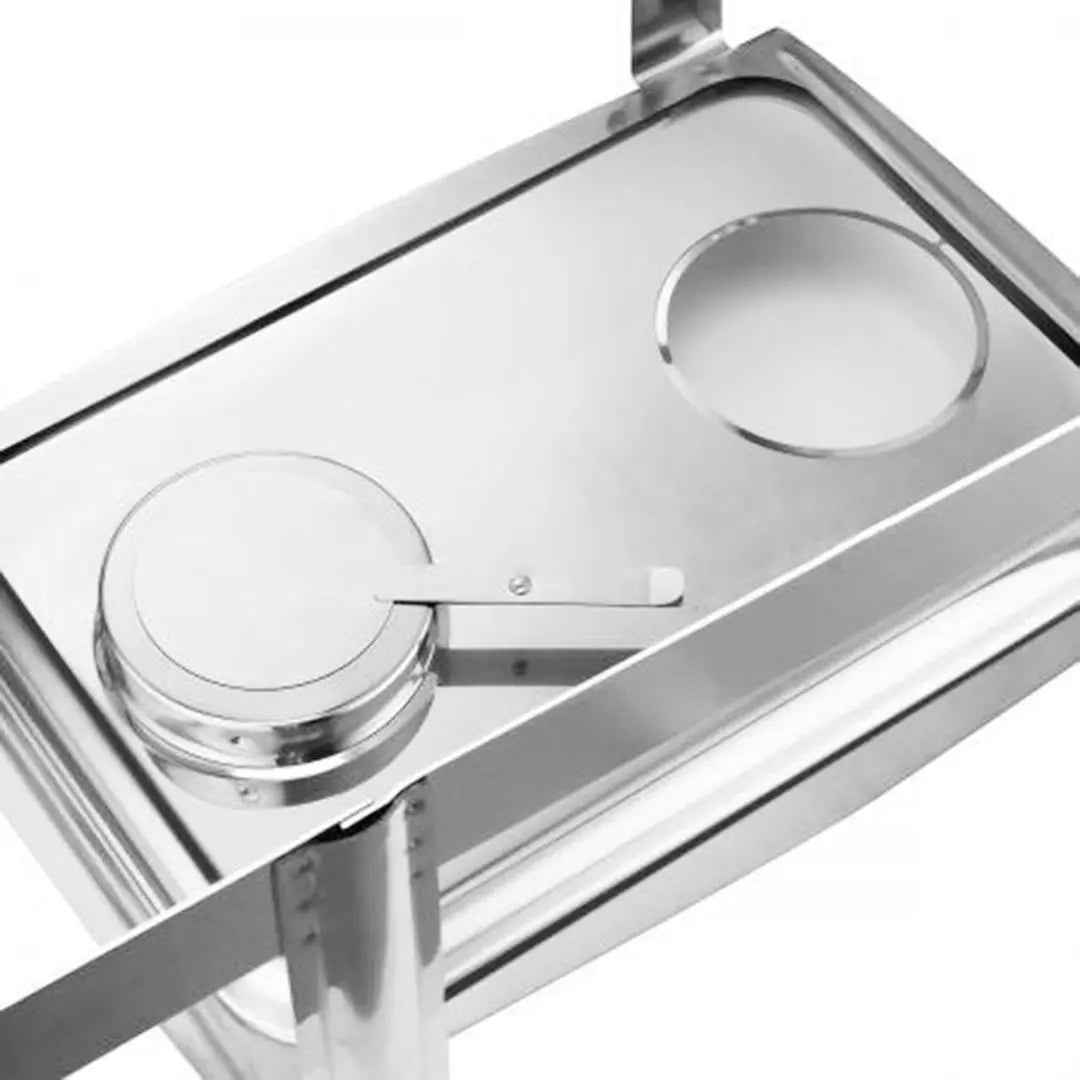 14" Silver Stainless Steel Chafing Dish With Stand Homeroots Kitchen & Dining