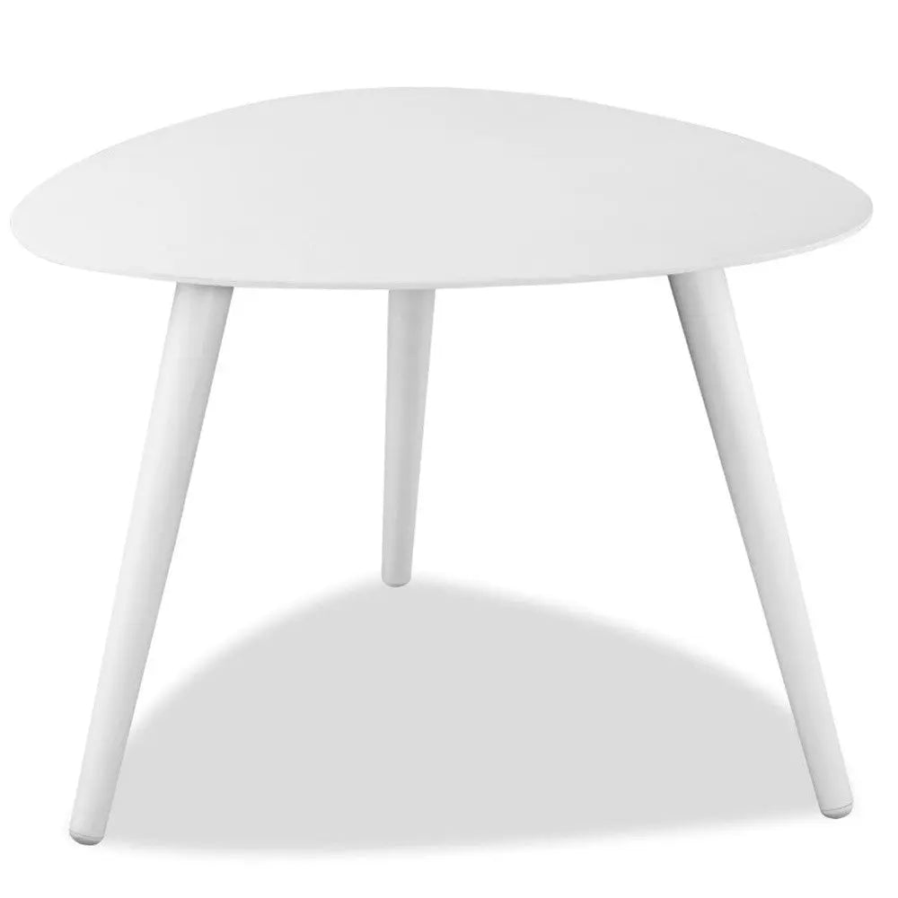 14" White Aluminum End Table Homeroots Living Room