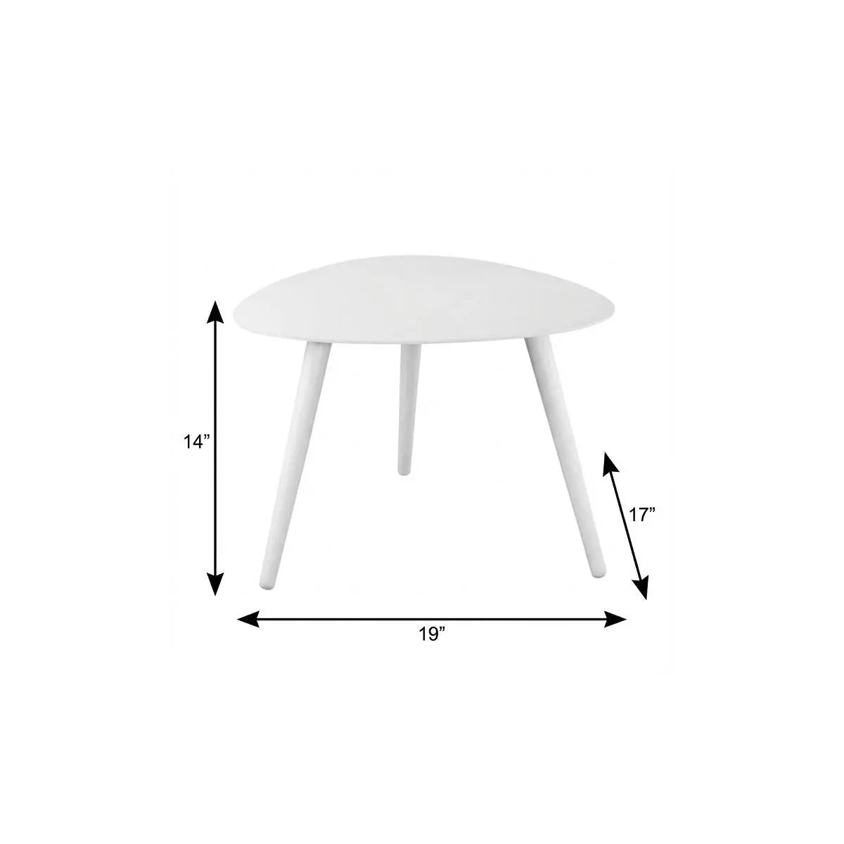 14" White Aluminum End Table Homeroots Living Room