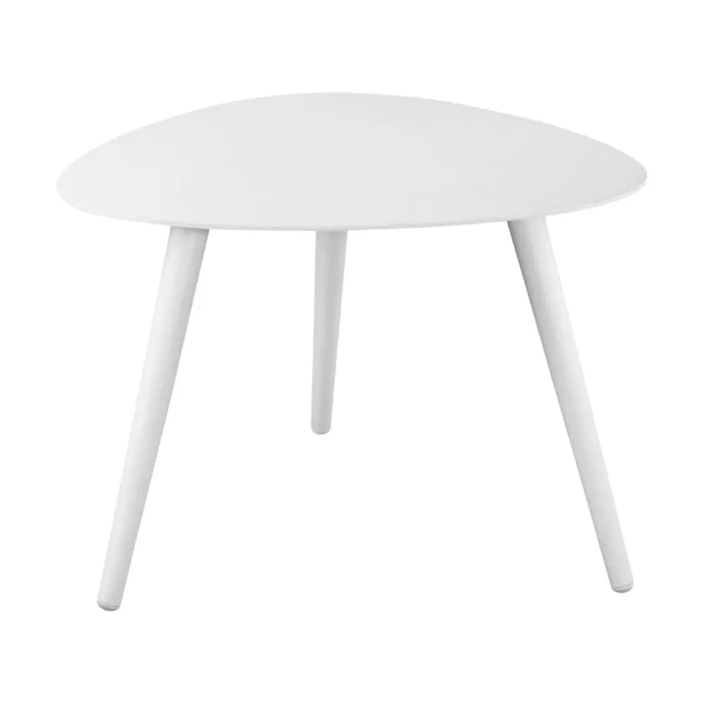14" White Aluminum End Table Homeroots Living Room