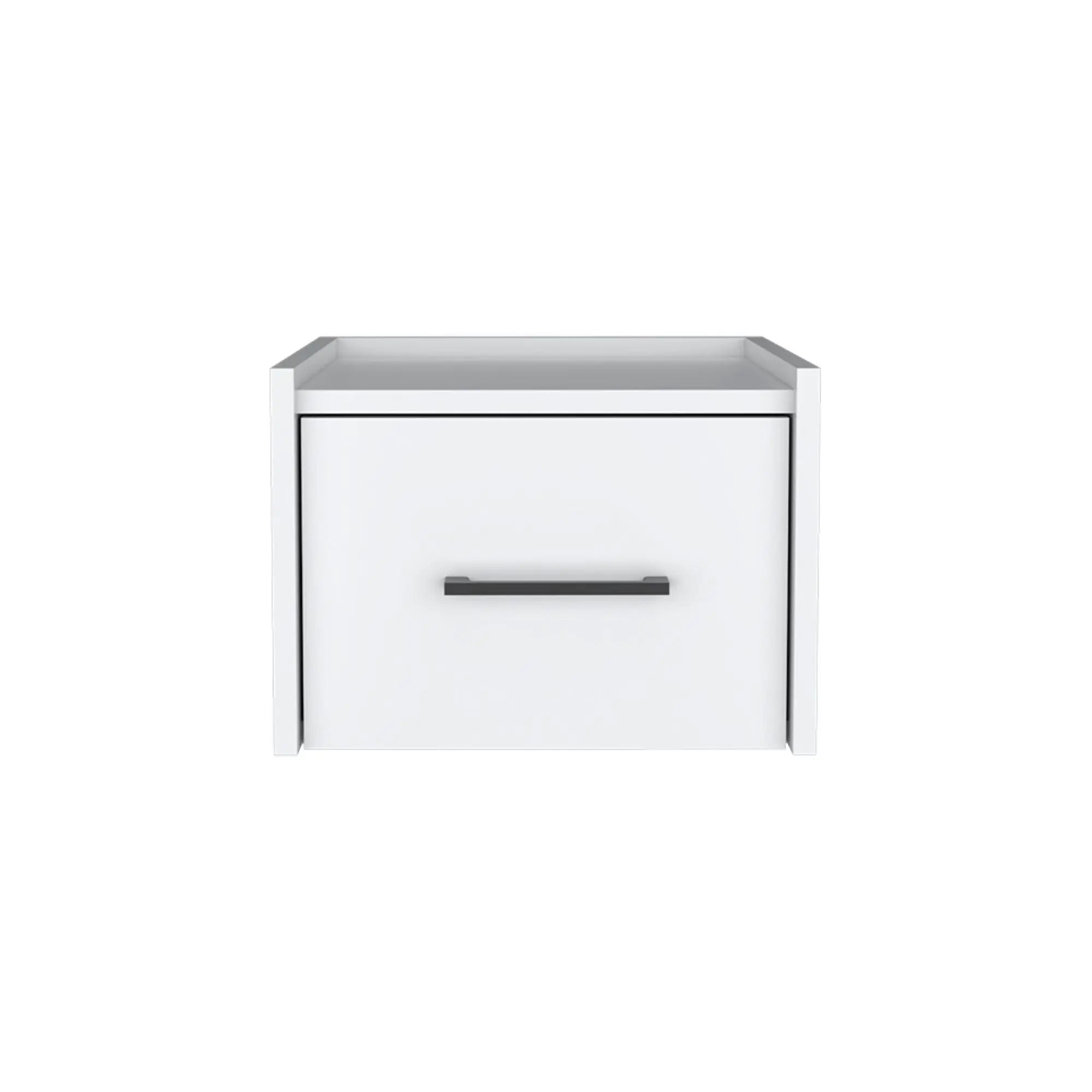 14" White Wood Nightstand Homeroots Bed & Bath
