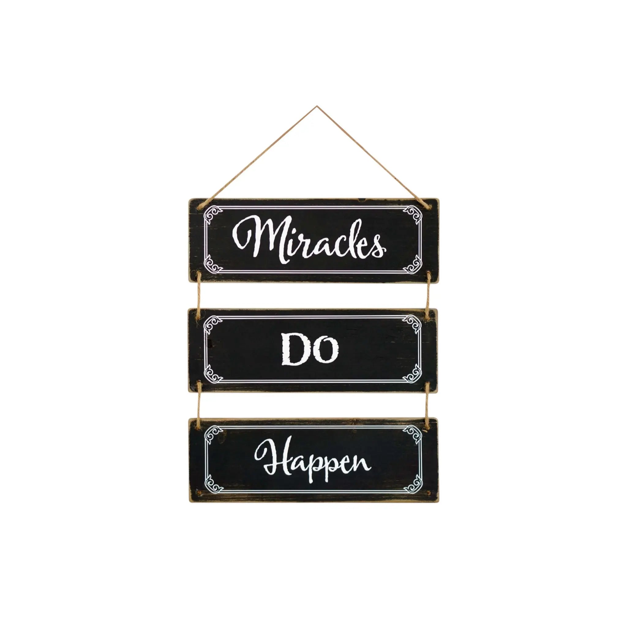 14" X 12" Black And White Inspirational Text Wood Wall Decor - GreatEagleInc