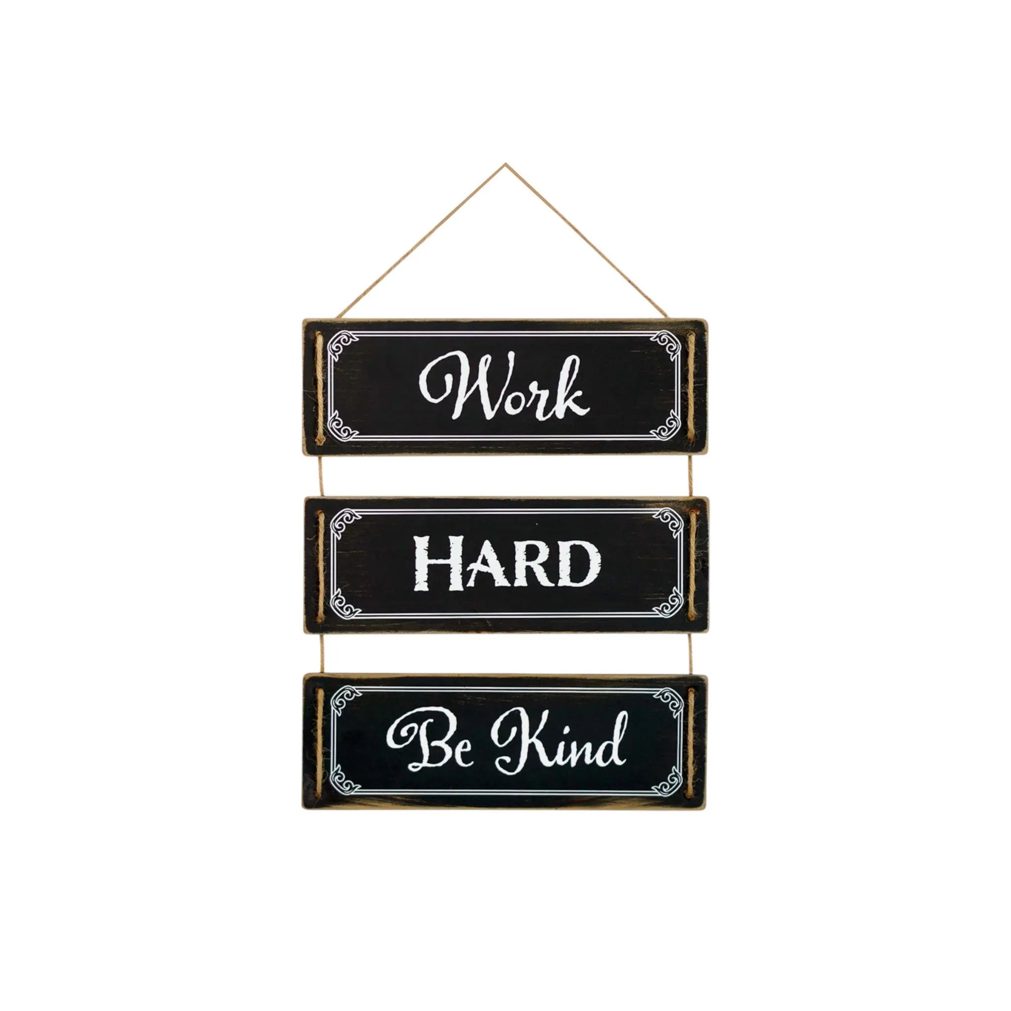 14" X 12" Black And White Inspirational Text Wood Wall Decor - GreatEagleInc