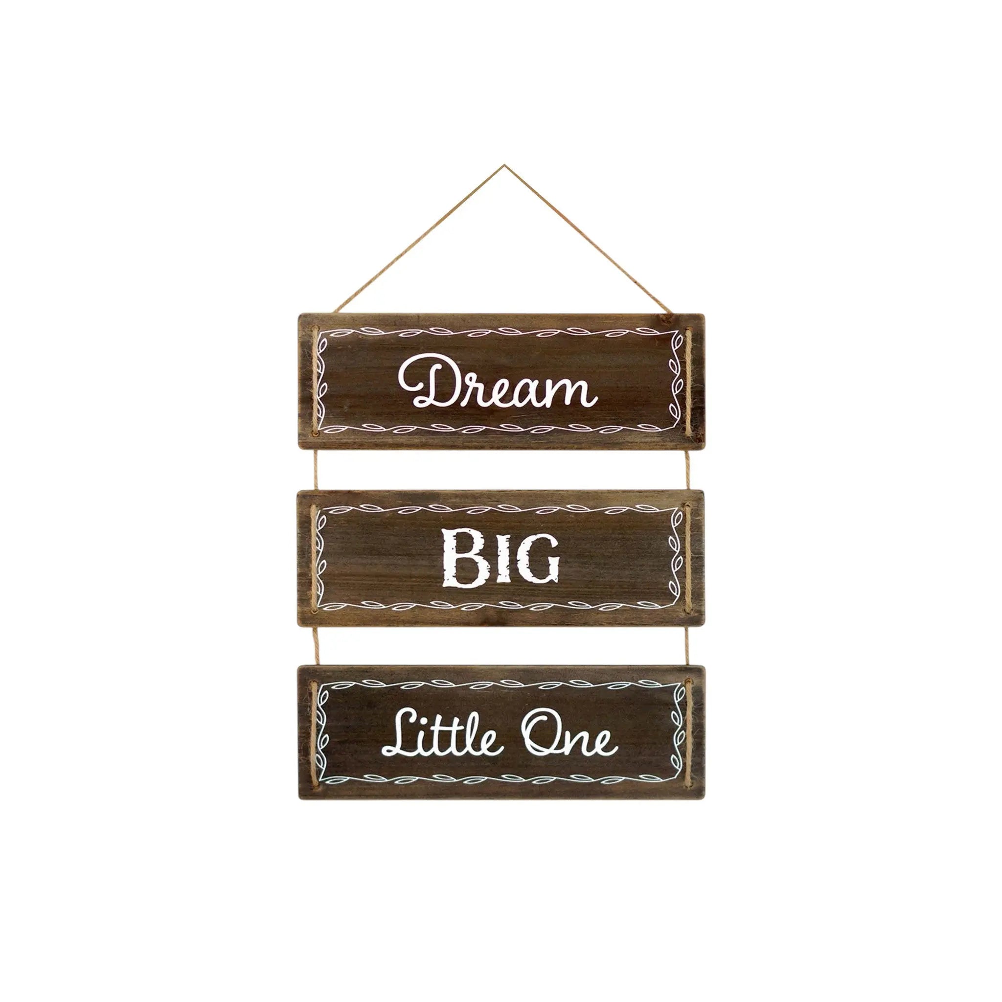 14" X 12" Brown And White Inspirational Text Wood Wall Decor - GreatEagleInc