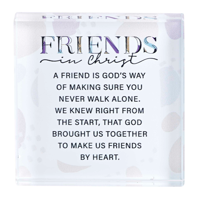 Tabletop Glass Friends In Christ 3x3 Dicksons Inc