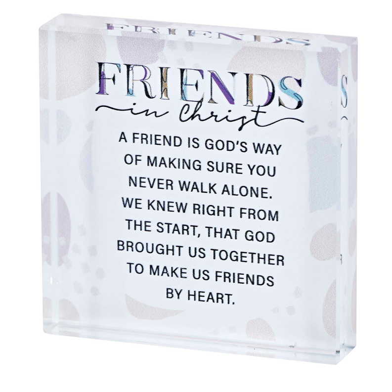 Tabletop Glass Friends In Christ 3x3 Dicksons Inc