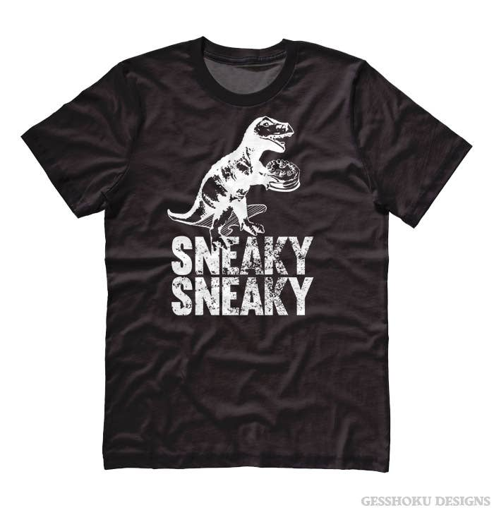 Sneaky Dinosaur T-shirt Gesshoku Designs