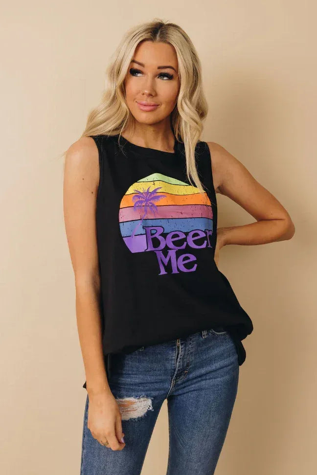 "Beer Me" Sunset Tank - GreatEagleInc