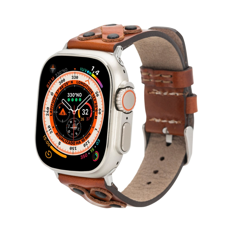 Hulett Leather Bands for Apple Watch Ultra,8,7 and SE Toronata