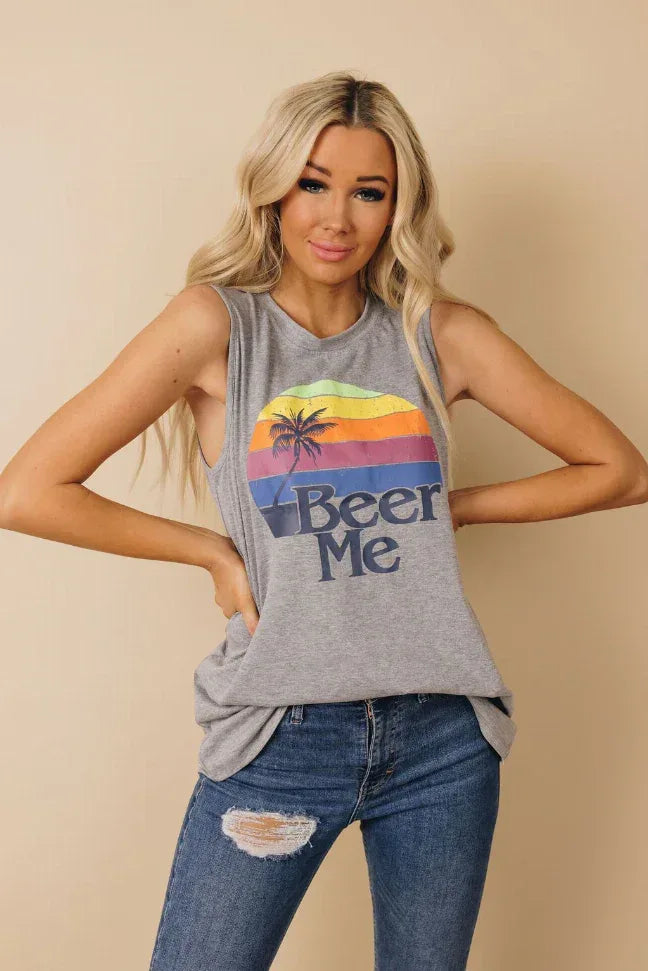 "Beer Me" Sunset Tank - GreatEagleInc
