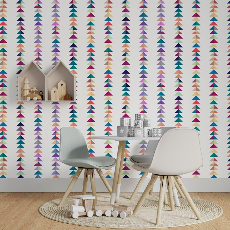 'Color Coded' Multi-Color Stripe Peel & Stick Wallpaper - GreatEagleInc