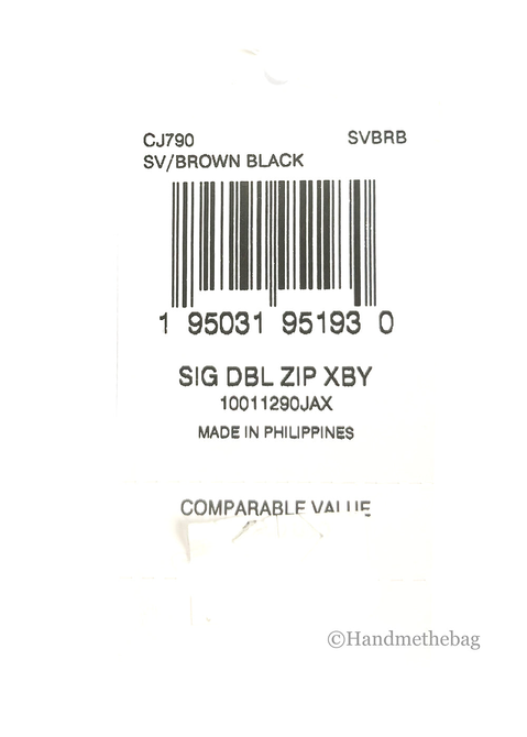 Coach Signature Brown Black Double Zip Crossbody Bag JV Deals