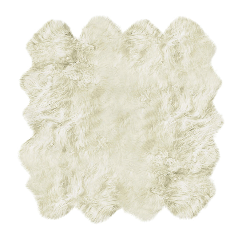 6' X 8' Natural New Zealand Sheepskin Area Rug - GreatEagleInc